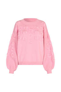 Tops: Musa Knit Jumper - Neon Pink