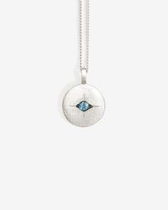 Accessories: Mavi Eye Necklace - Sterling Silver