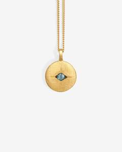 Accessories: Mavi Eye Necklace - 18K Gold Vermeil