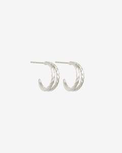 Accessories: Priam Split Hoops - Sterling Silver