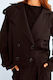 Lili Sidonio Black Cropped Trench