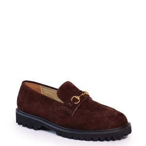 Footwear: Shandre Loafer - Chocolate Suede