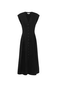 Dresses: Mira Midi Dress - Noir
