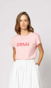 Tops: Drma Tee - Pink/Red