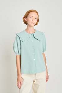 Twenty Seven Names: The uncanny blouse - Jade Seersucker