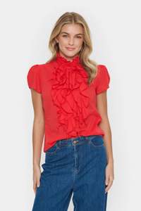 Saint Tropez: Tili Shirt - Flame Scarlet