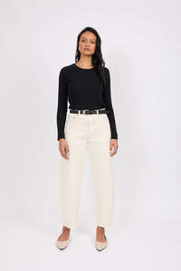 Denim: The Curve Barrel - Ecru