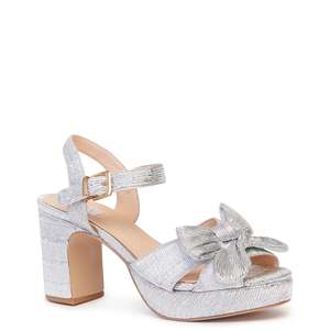 Footwear: Zsa Zsa Heels - Silver Pleats