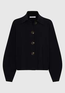Knitwear: Bennett Knit Cardigan - Black