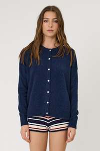 Knitwear: Tali Cardigan - Indigo