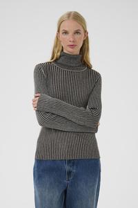 Knitwear: Ulima T Neck Top - Bracken
