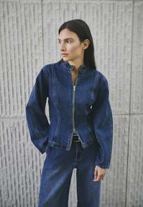 Jackets: Bonnie Jacket - Dark Blue Denim