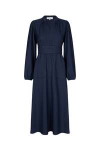 Dresses: Paris Midi Dress - Dark Navy