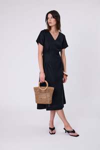 Sale: Seville Linen Dress - Black