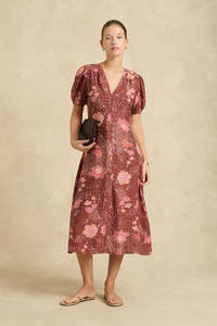 Sale Dresses: Olivia Dress - Bloom Burgundy