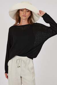 Marlow: Halo Knit Long Sleeve - Black