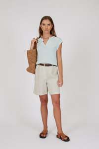 Marlow: Prima Knit Top - Glacier