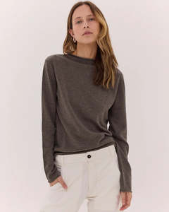 Cloth Co: The Funnel Neck Top - Squirrel