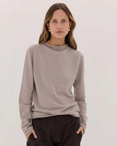 Cloth Co: Cloth & Co The Funnel Neck Top - Cobweb