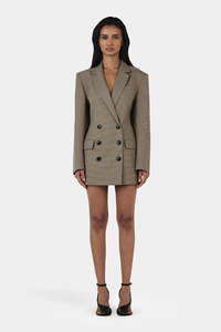 Hansel Gretel: Callum Blazer Dress - Chestnut Check