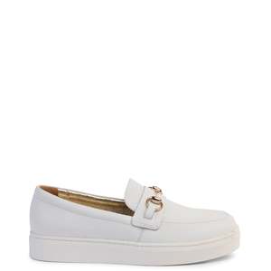 Footwear: Lisa Loafer - White Pebble