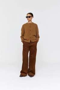 Knitwear: Freddy Cardigan - Tobacco