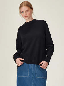 Knitwear: Rei Merino Sweater - Black