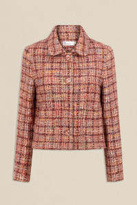 Jackets: Plume Jacket - Berry Boucle