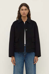 Jackets: Mya Wool Jacket – Black