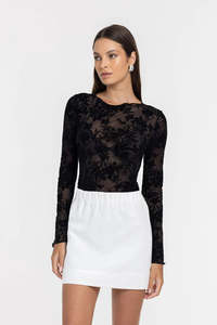 Tops: Gigi Top - Black Floral