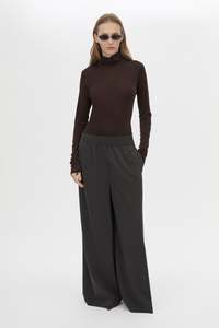 Trousers: Genre Gingham Pant - Steel