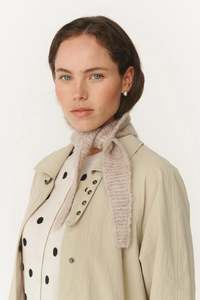Accessories: Noa Knit Neckerchief Scarf - Fawn Marle