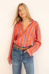 New Arrivals: Off Duty Stripe Linen Shirt