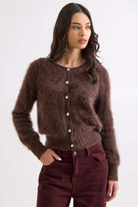 Knitwear: Sierra Cardi - Dark Chocolate