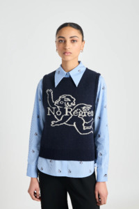 Tops: Deep Kick Vest - Navy