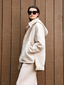 Sills: Tokyo Hooded Coat - Chalk