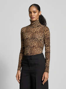 Lollys Laundry: Orie High Neck Bouse - Leopard