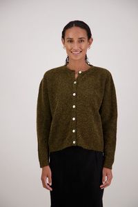 Briarwood: Frenchie Olive Knit Cardigan