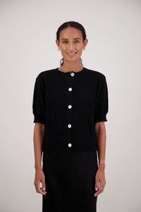 Briarwood: French Black Wool Cardigan