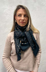Accessories: Dark Hampton - The Quin Wool Silk Scarf