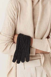 Accessories: Merino Gloves - Charcoal