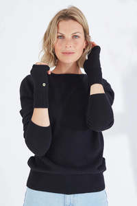 Accessories: Mia Fratino Classic Wrist Warmer - Black