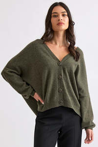 Knitwear: Nova Cardigan - Military