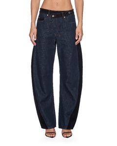 Denim: Barrel Jean Vixed Spliced - Black