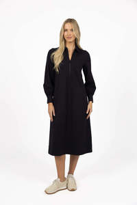 Dresses: Dune Midi Dress - Black