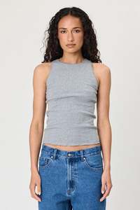 Tops: Poppy Tank - Grey Marle