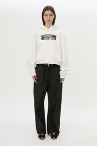 Tops: Carmont Graphic Hoodie - Soft White