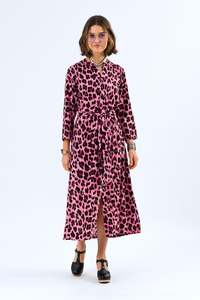 Dresses: Lollys Laundry Harper Maxi Dress - Neon Pink
