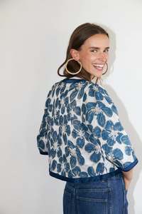 Lollys Laundry: Lollys Laundry Trine Short Jacket - Blue