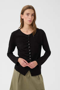 Karen By Simonsen: Karen by Simonsen Elizabeth Long Sleeve Tee - Meteorite
